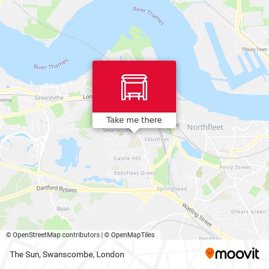 The Sun, Swanscombe map