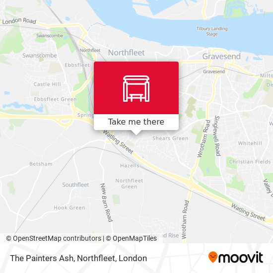 The Painters Ash, Northfleet map