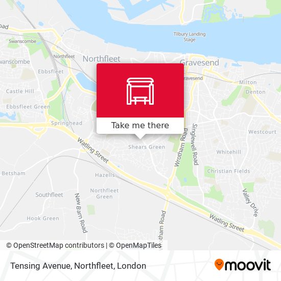 Tensing Avenue, Northfleet map