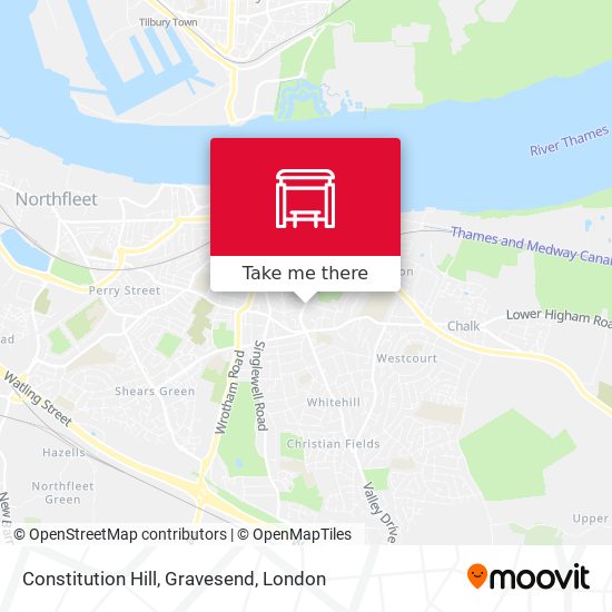 Constitution Hill, Gravesend map