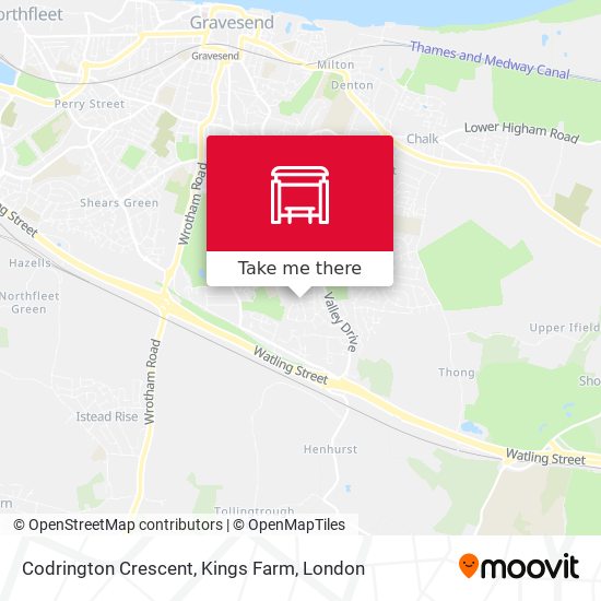 Codrington Crescent, Kings Farm map