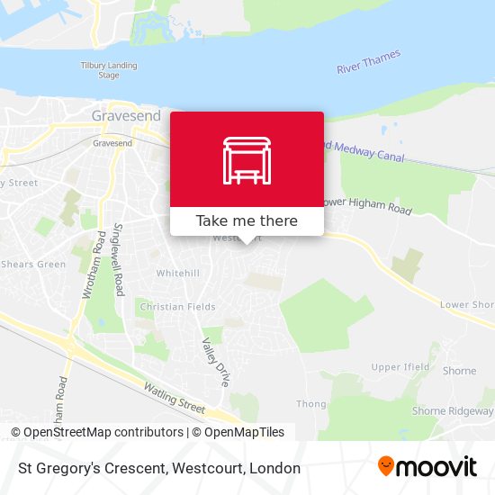 St Gregory's Crescent, Westcourt map