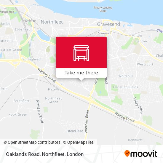 Oaklands Road, Northfleet map