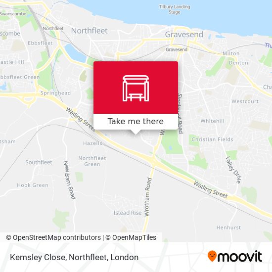Kemsley Close, Northfleet map