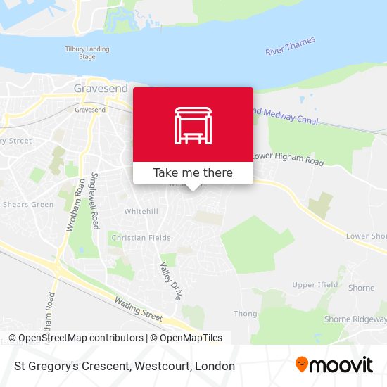 St Gregory's Crescent, Westcourt map