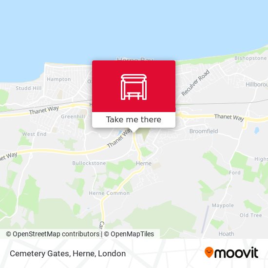 Cemetery Gates, Herne map