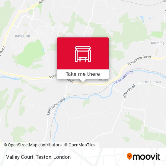 Valley Court, Teston map