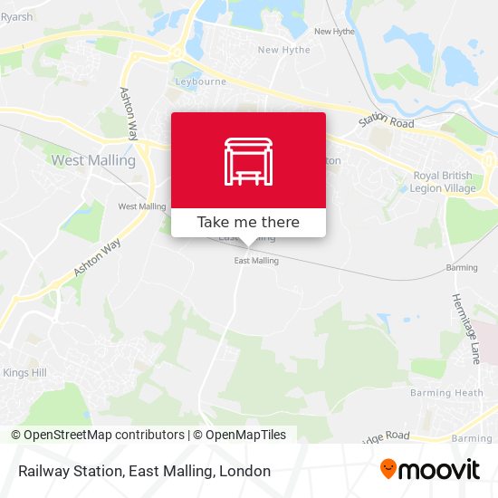 Railway Station, East Malling map