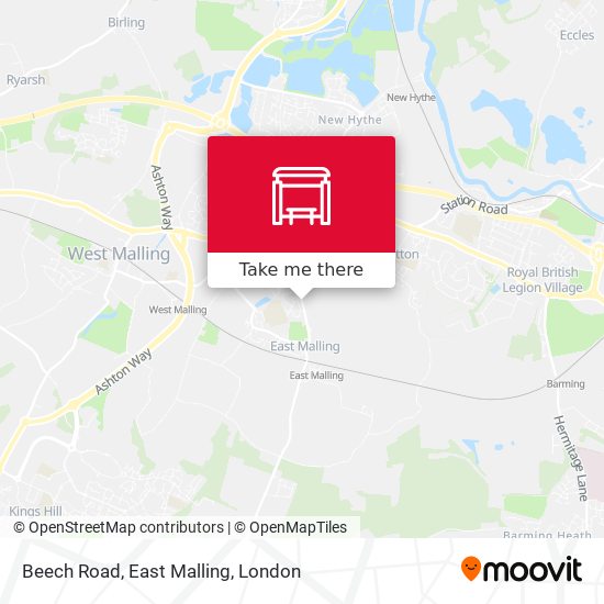 Beech Road, East Malling map