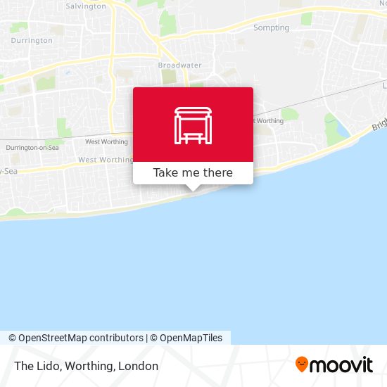 The Lido, Worthing map