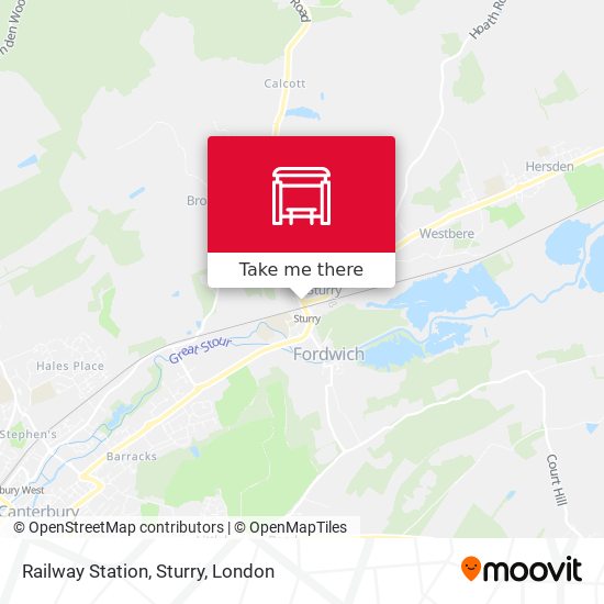 Railway Station, Sturry map