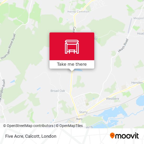 Five Acre, Calcott map