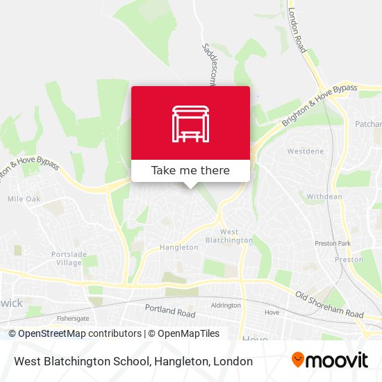 West Blatchington School, Hangleton map