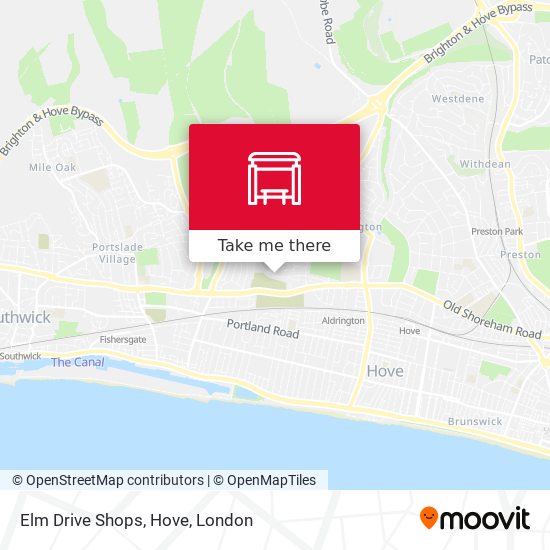 Elm Drive Shops, Hove map