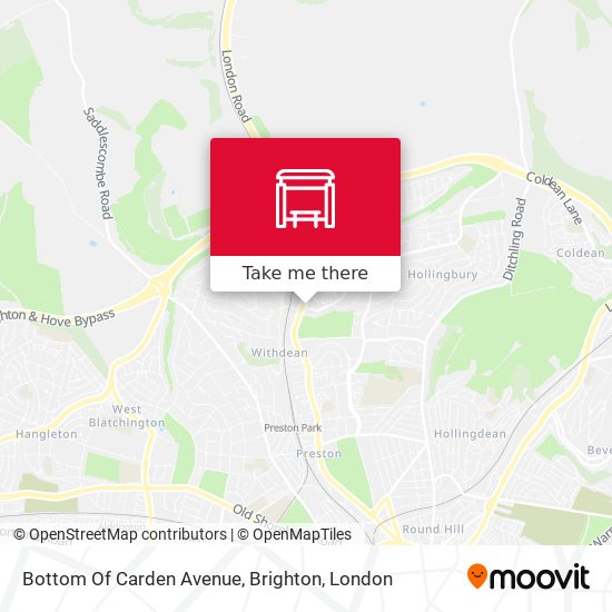 Bottom Of Carden Avenue, Brighton map