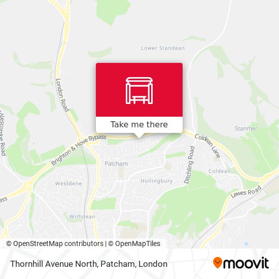 Thornhill Avenue North, Patcham map