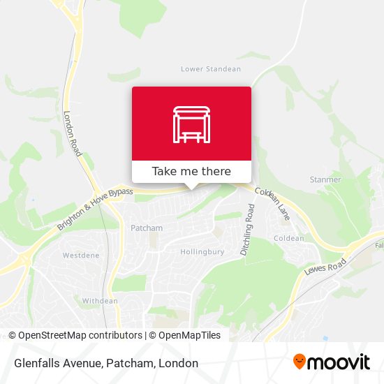 Glenfalls Avenue, Patcham map