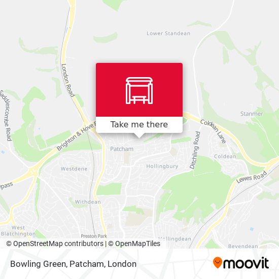 Bowling Green, Patcham map