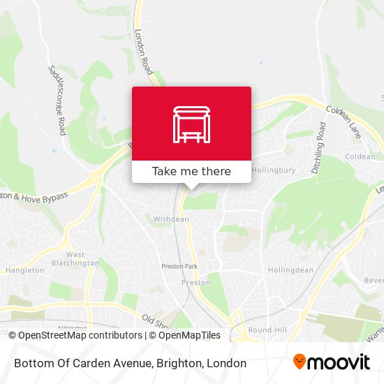 Bottom Of Carden Avenue, Brighton map