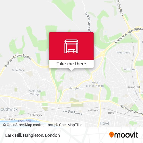 Lark Hill, Hangleton map