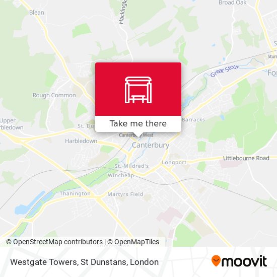 Westgate Towers, St Dunstans map