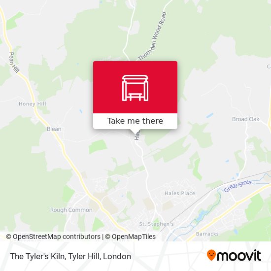 The Tyler's Kiln, Tyler Hill map