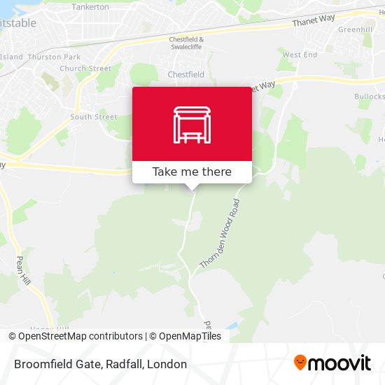 Broomfield Gate, Radfall map