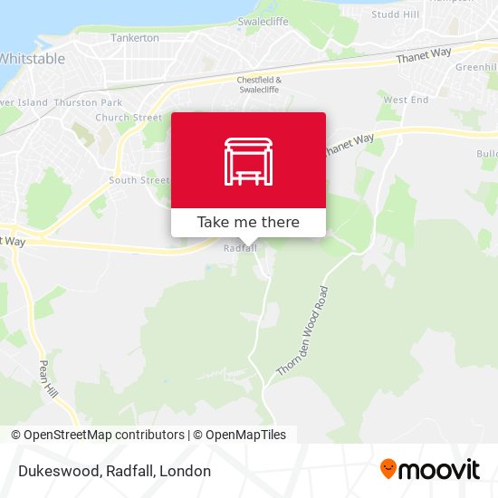 Dukeswood, Radfall map
