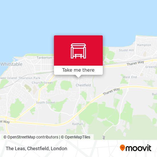 The Leas, Chestfield map
