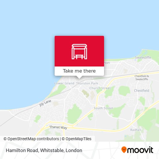 Hamilton Road, Whitstable map