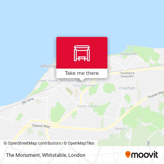 The Monument, Whitstable map