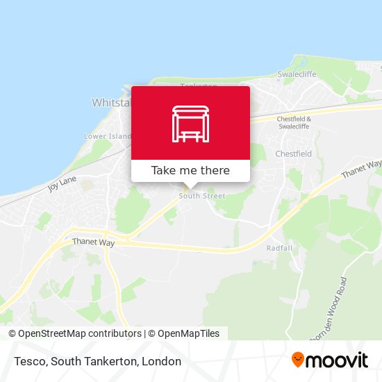 Tesco, South Tankerton map