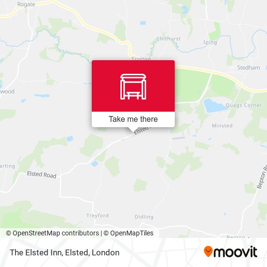 The Elsted Inn, Elsted map