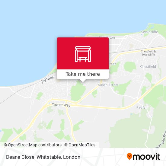 Deane Close, Whitstable map