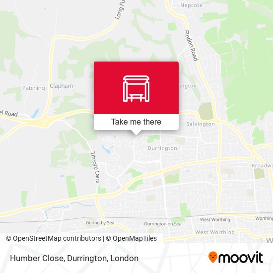 Humber Close, Durrington map