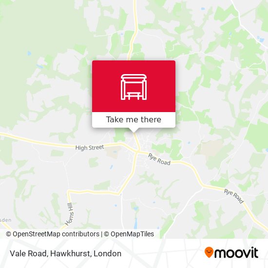 Vale Road, Hawkhurst map