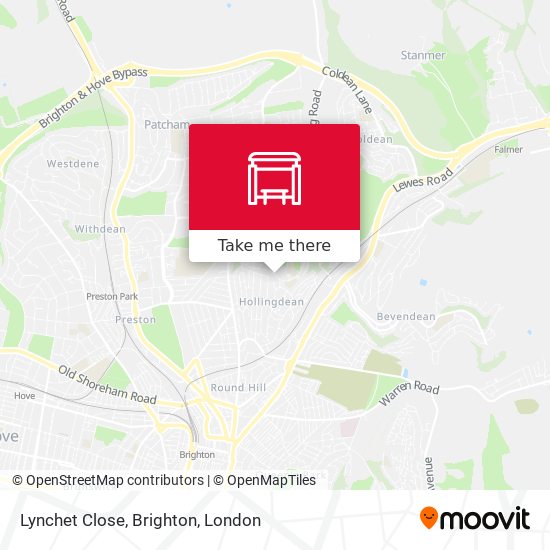 Lynchet Close, Brighton map