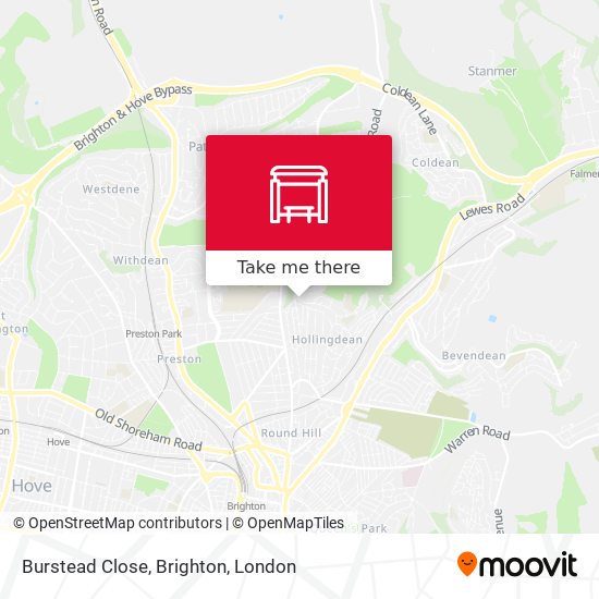 Burstead Close, Brighton map