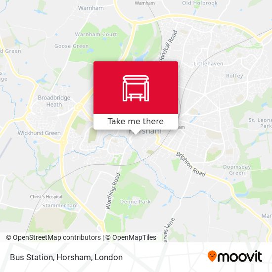 Bus Station, Horsham map