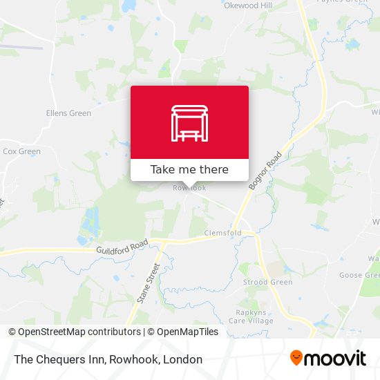 The Chequers Inn, Rowhook map
