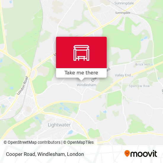 Cooper Road, Windlesham map