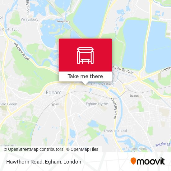 Hawthorn Road, Egham map