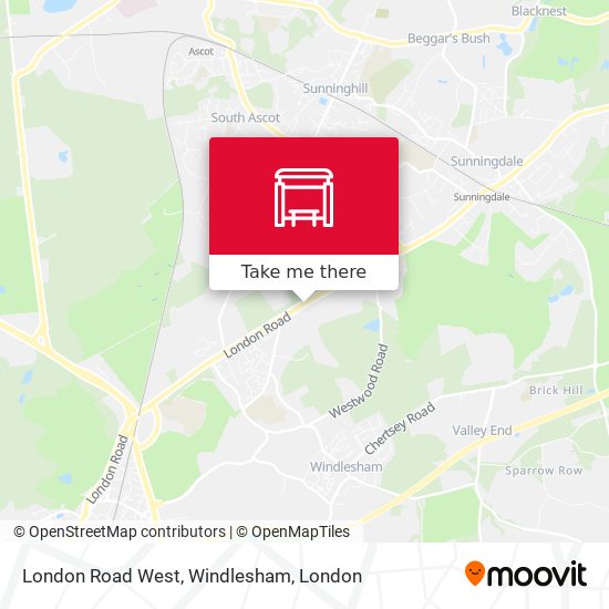 London Road West, Windlesham map