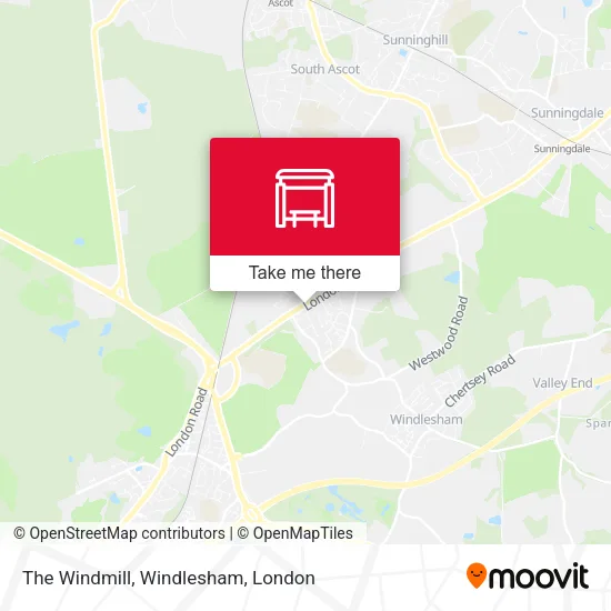 The Windmill, Windlesham map