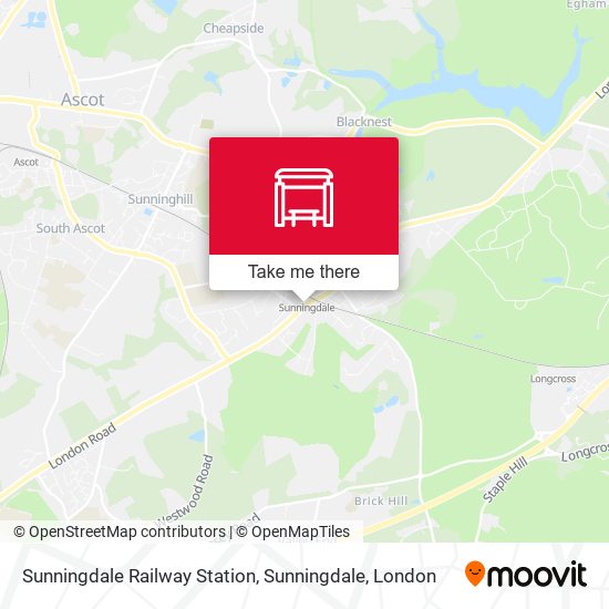 Sunningdale Railway Station, Sunningdale map
