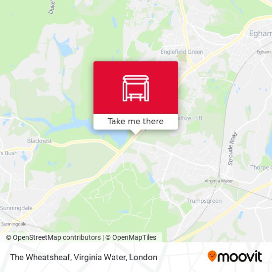 The Wheatsheaf, Virginia Water map