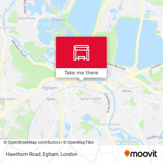 Hawthorn Road, Egham map