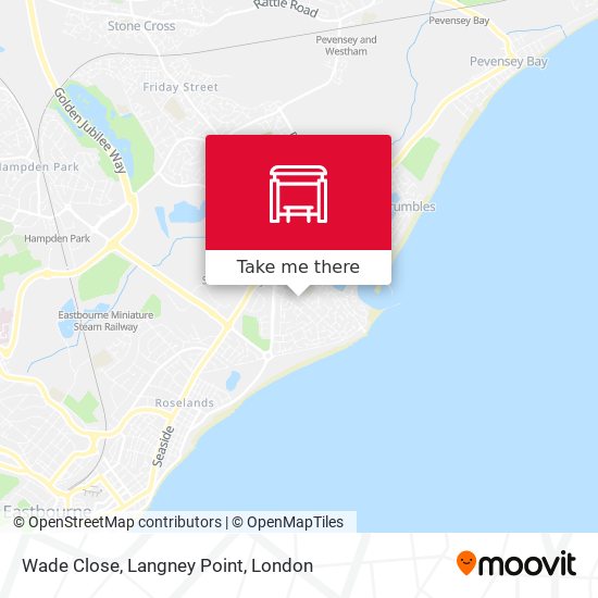 Wade Close, Langney Point map