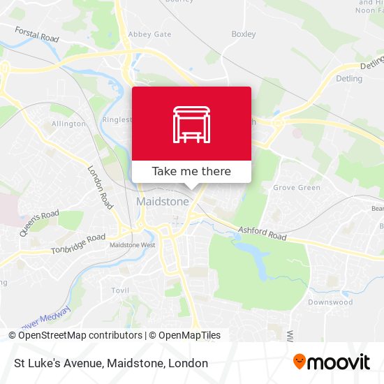 St Luke's Avenue, Maidstone map