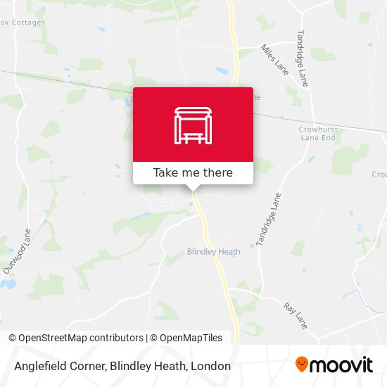Anglefield Corner, Blindley Heath map